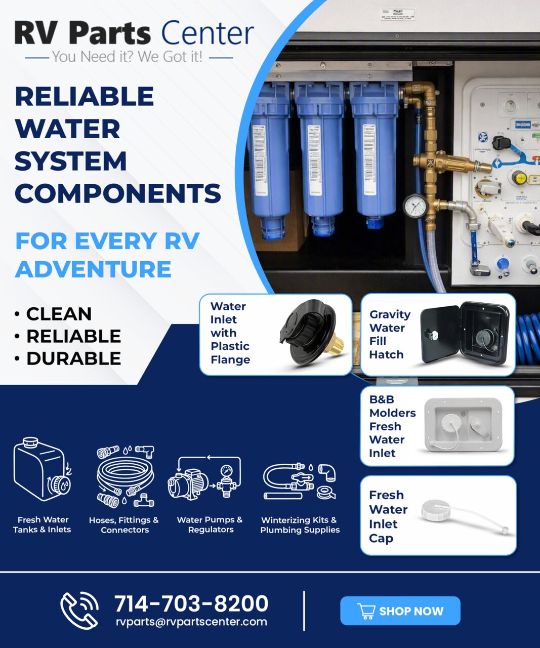 New York, Auto Parts, USD 566,  RV Plumbing Parts & Accessories For Freshwater Systems And Drainage