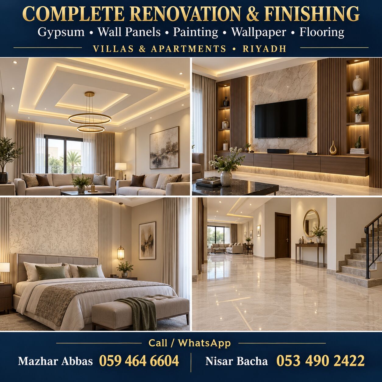 Riyadh, Interior Design, Villa & Apartment Renovation | Complete Finishing | Riyadh