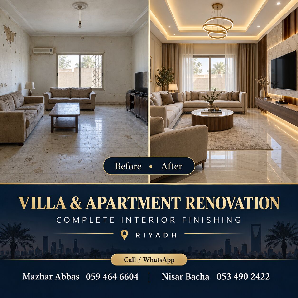 Riyadh, Interior Design, Villa & Apartment Renovation | Complete Finishing | Riyadh