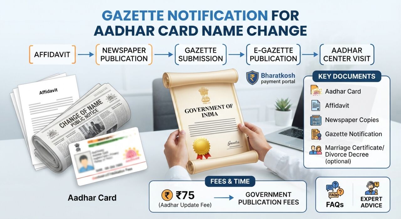 New Delhi, Legal, Name Change Process With Affidavit And Gazette Details