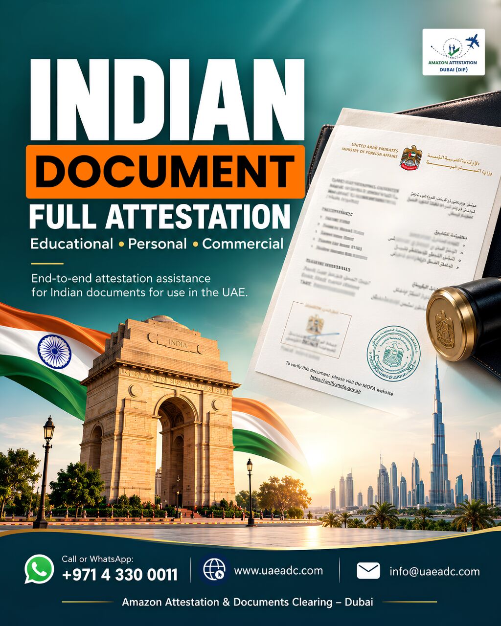Dubai, Legal, Indian Document Attestation Services In Dubai