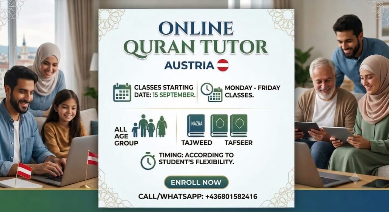 Toronto, Lessons Offered, Online Quran Tutor