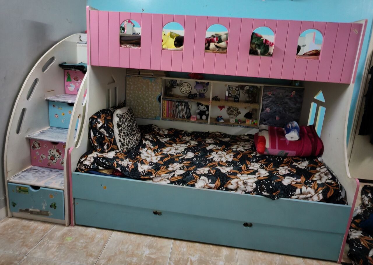 Al Murabba, Furniture, SAR 1500,  Wooden Bunker Bed For Kids With 4 Door Almira, Dining And Center Tables