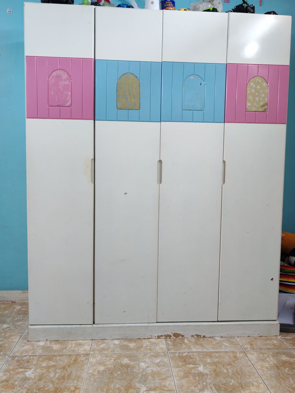 Al Murabba, Furniture, SAR 1500,  Wooden Bunker Bed For Kids With 4 Door Almira, Dining And Center Tables