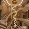 The Gilded Petal Grand Duplex Chandelier - Luxury Lighting For Double-Height Spaces