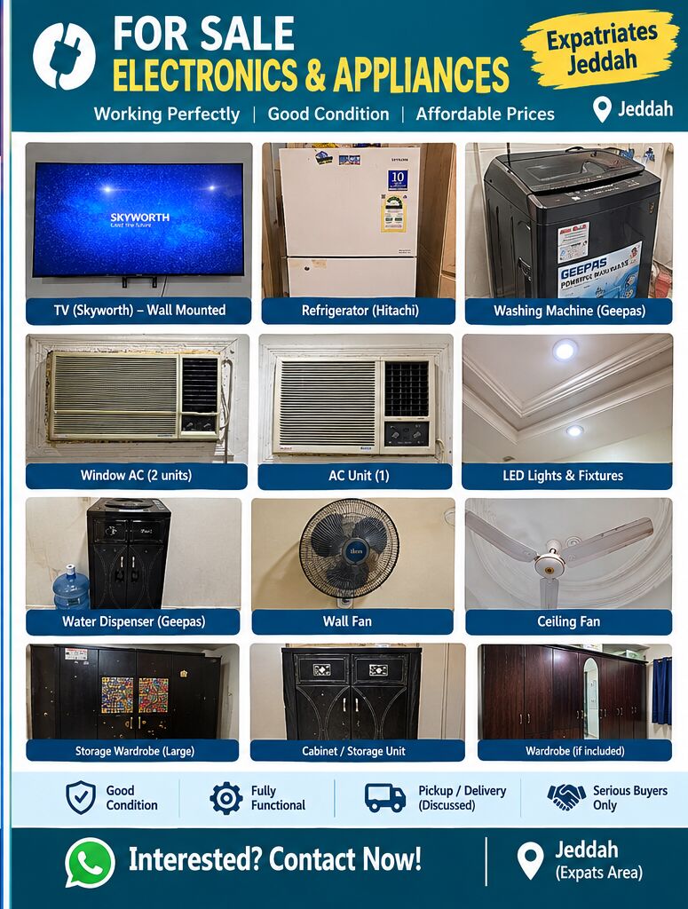 Jeddah, Electronics, Selling Household Items Due To Leaving On Final Exit