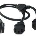 USD 6,  Buy NEMA 5-15P To C13 X 2 16AWG SJT Power Cord Splitter | SF Cable