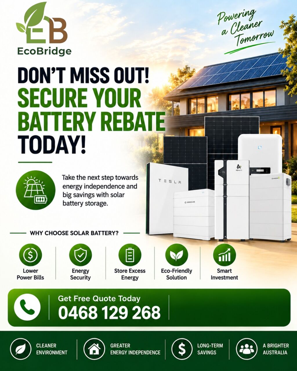 Sydney, Appliances, AUD 8999,  Battery Rebate &ndash; Free Quote From EcoBridge