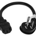 USD 5,  Ultra Low Profile Angle NEMA 5-15P To C13 With 18/3 AWG SJT (IEC320 C13 To NEMA 5-15P) | S