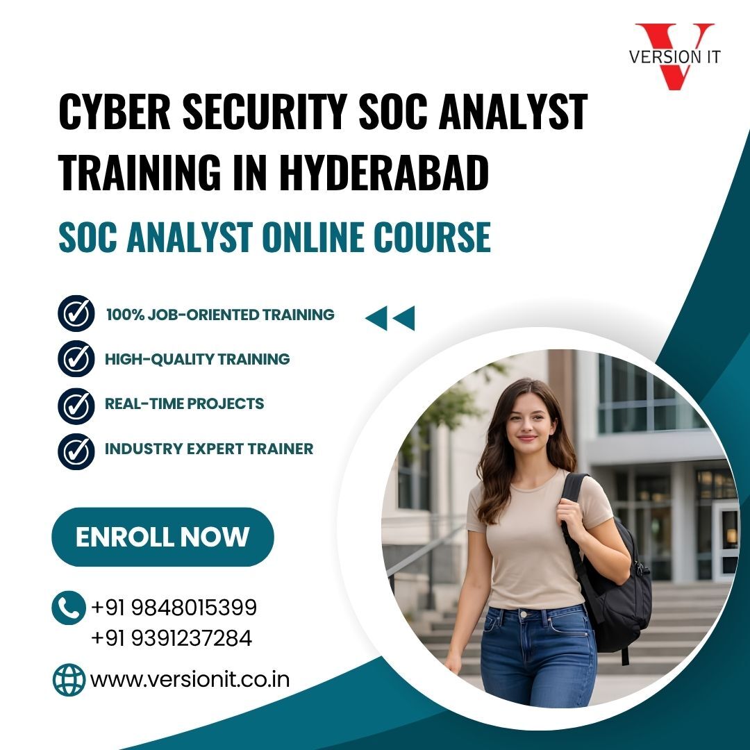 Hyderabad, Education, Cyber Security SOC Analyst Online Training In Hyderabad | Course