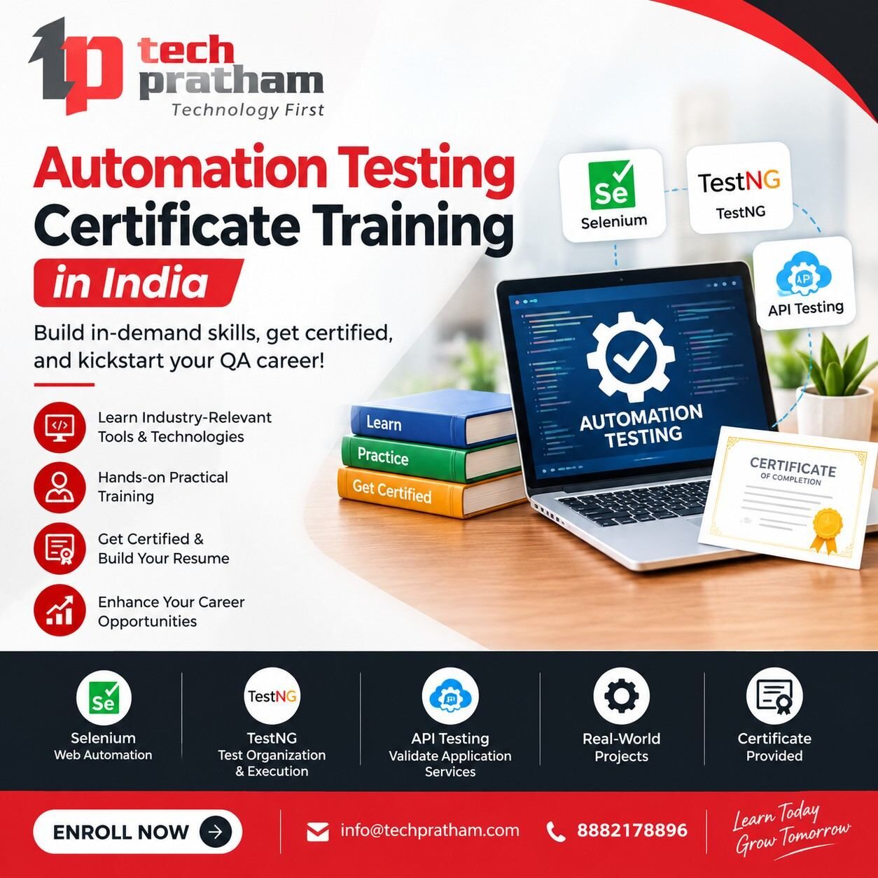Noida, Education, Automation Testing Certificate Training In India