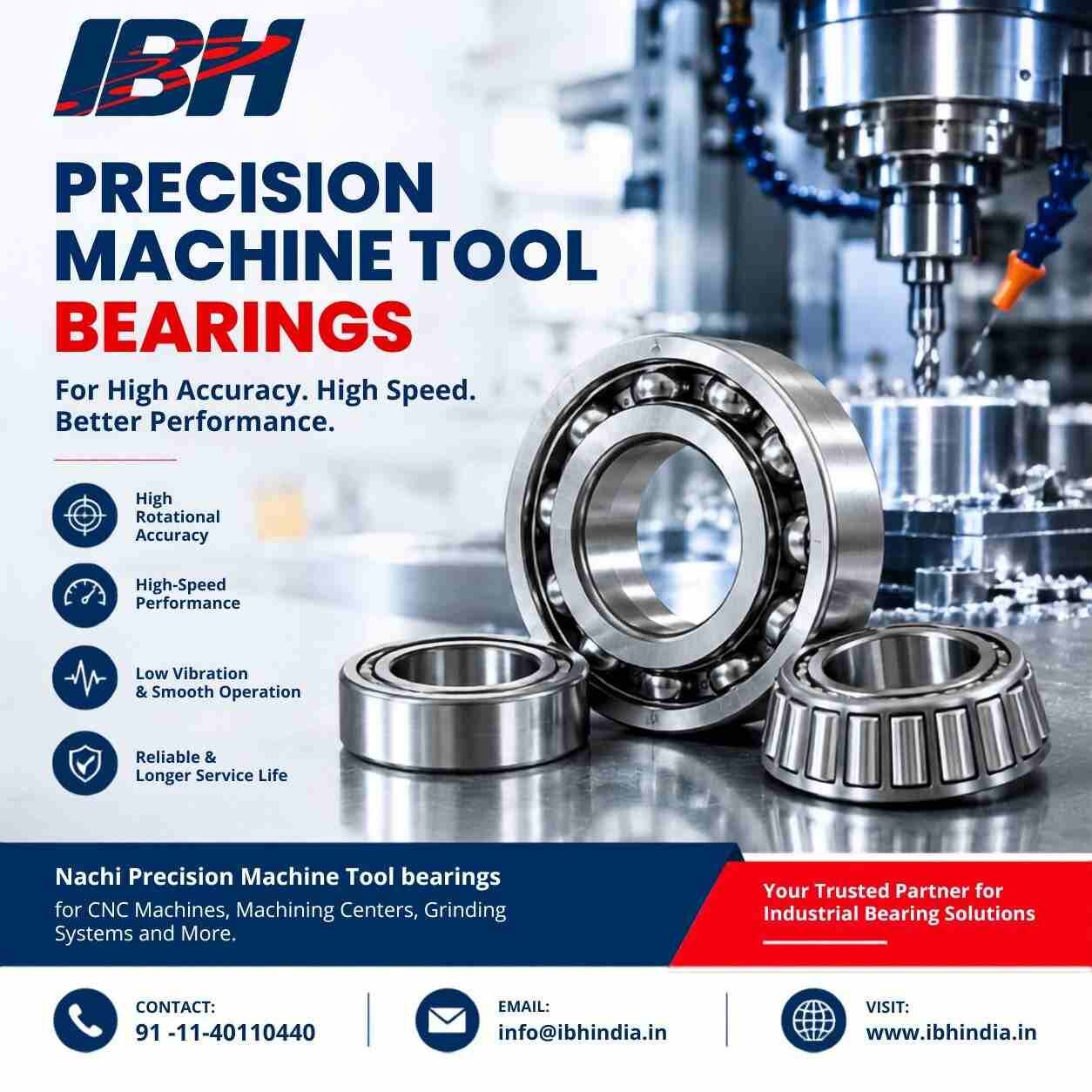 New Delhi, Industrial Machinery, High-Performance Precision Machine Tool Bearings