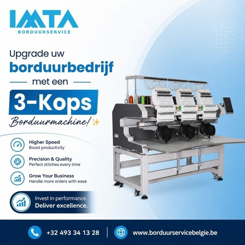 Brussels, Clothing & Accessories, Upgrade Uw Borduurbedrijf Met Een 3-Kops Borduurmachine!