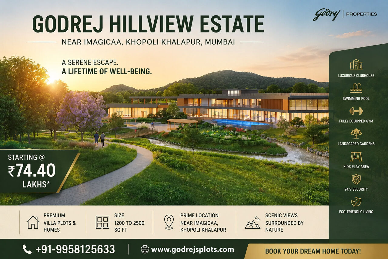 Navi Mumbai, Residential Plots, INR 6500000,  1200 Sq. Feet,  Godrej Plots Khopoli: Your Guide To Premium Land Ownership