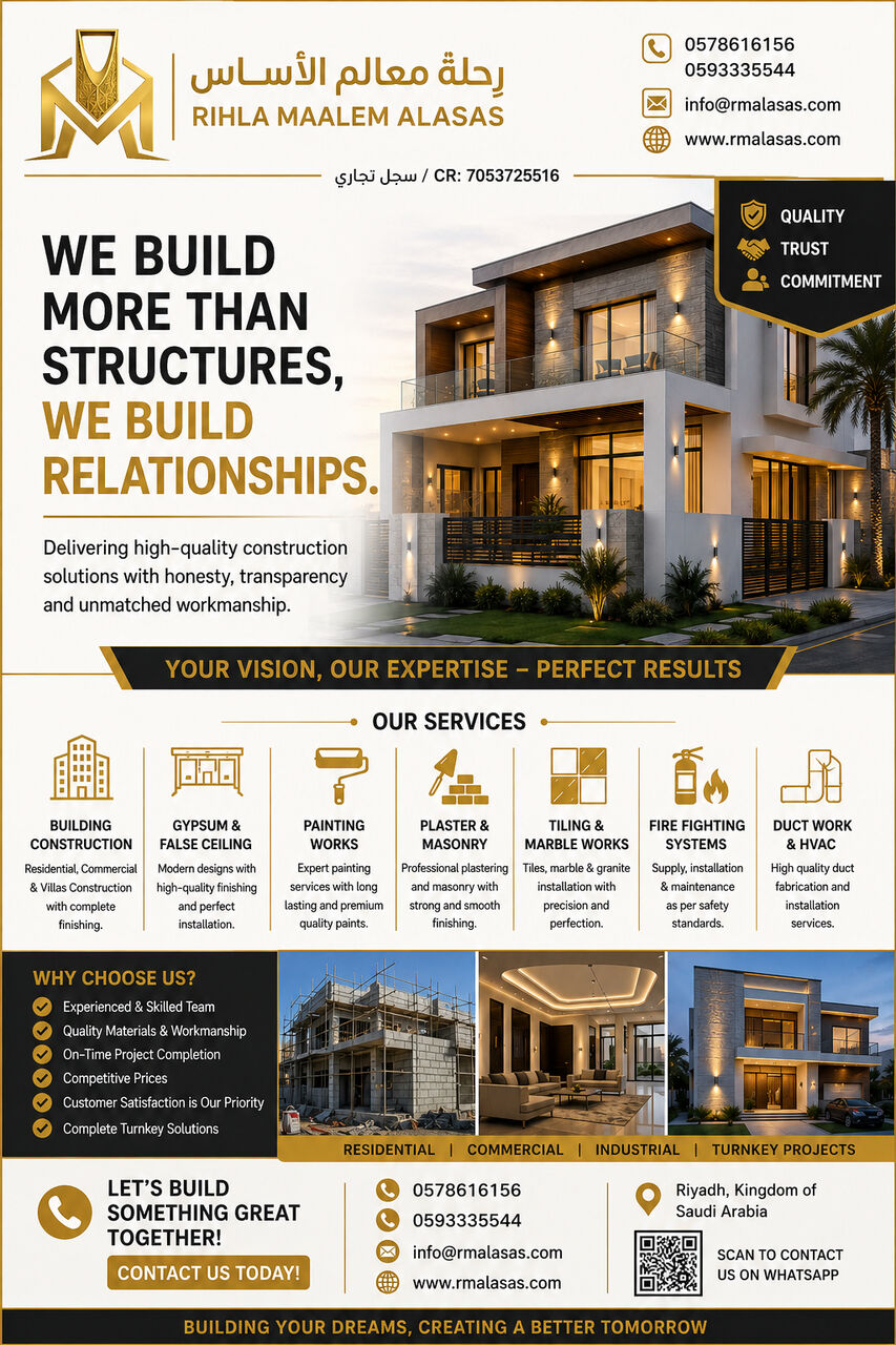Riyadh, Construction, Reliable Construction & Subcontracting Services In Riyadh