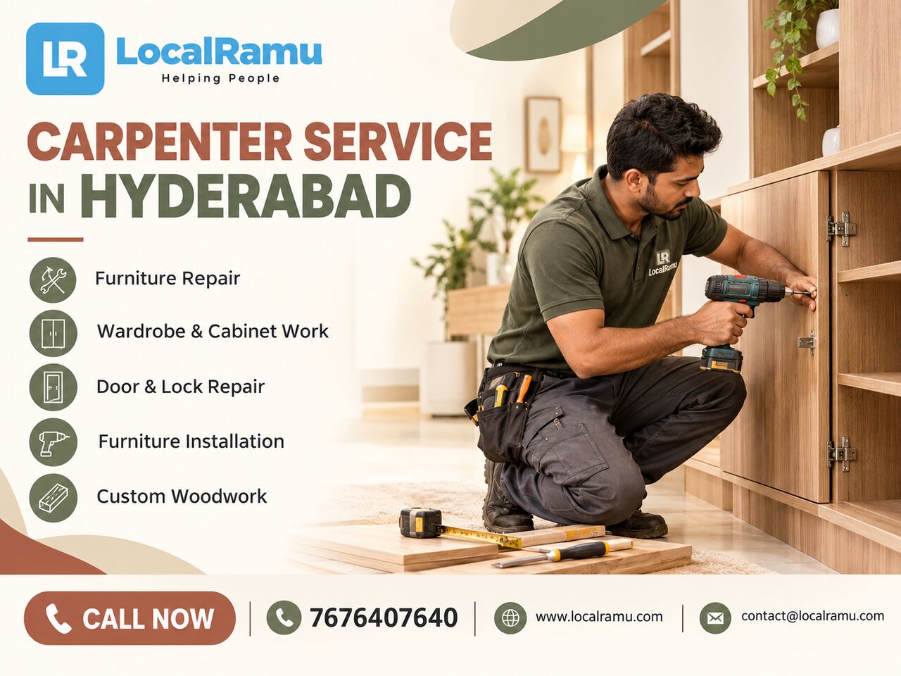 Hyderabad, Household, Professional Carpenter Service In Hyderabad LocalRamu Services