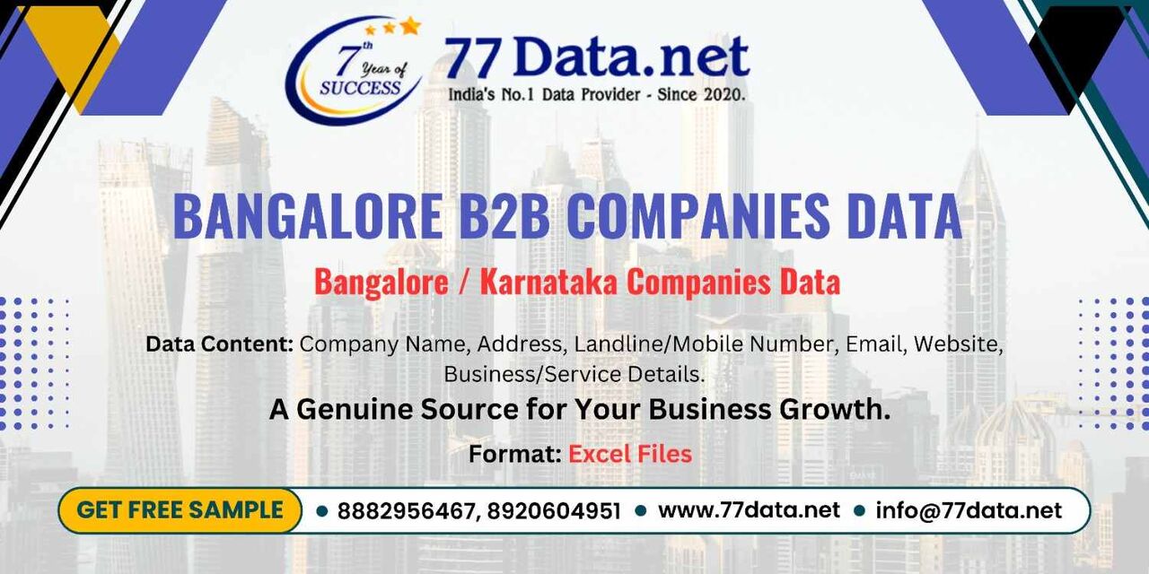Bangalore, Business, Get Verified List Of 1 Lac+ Companies In Bangalore With Free Sample