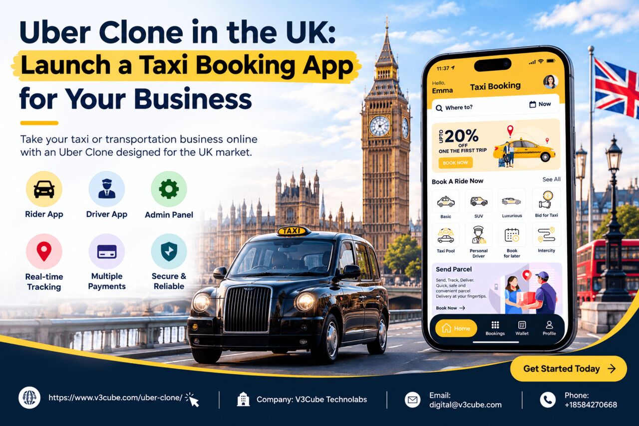 Abu Dhabi, Software Development, Uber Clone In The UK: Launch A Taxi Booking App For Your Business