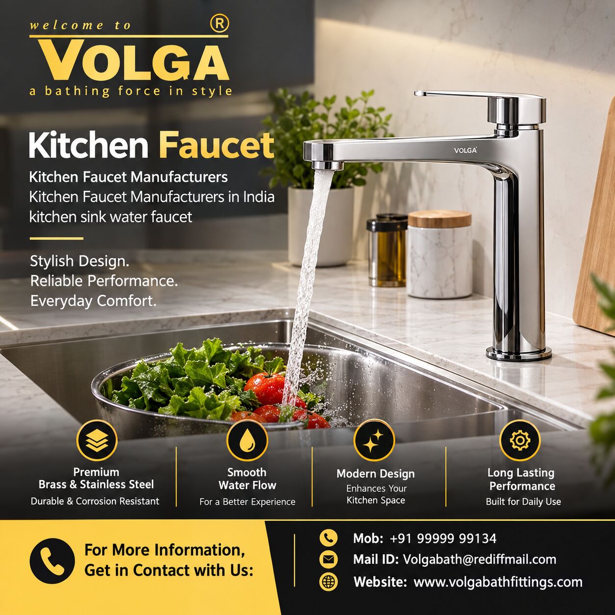 Mumbai, Business, Durable Kitchen Faucet Solutions For Homes And Projects