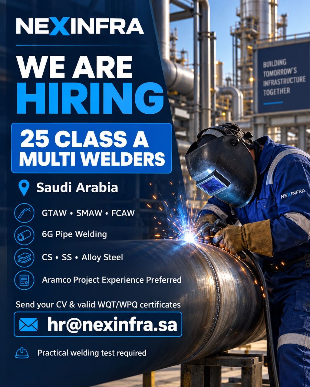 Dammam, Jobs, Multi Welders