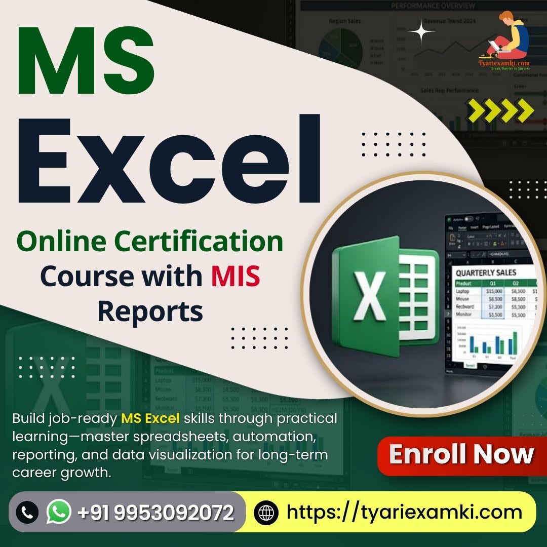 New Delhi, Lessons Offered, Learn MS Excel Online Training & Certification Course