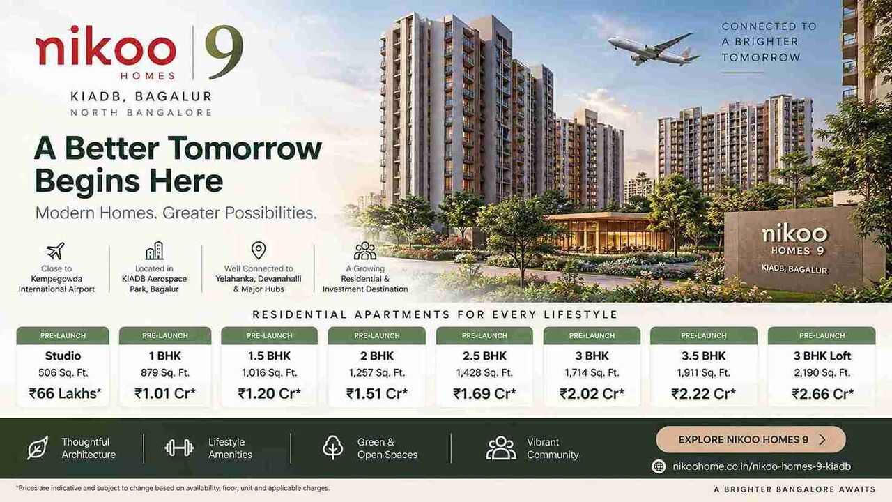 Mumbai, Businesses For Sale, Nikoo Homes 9 KIADB, Bagalur &ndash; Apartments For Sale