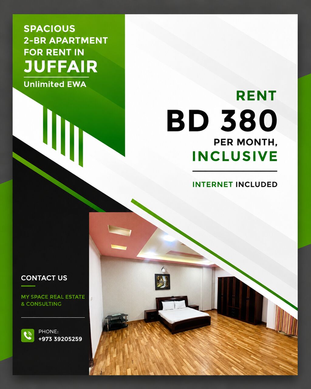 Juffair, Apartments, Flats, Houses & Villas, BHD 380/month,  Furnished,  2 BR,  APARTMENT FOR RENT IN JUFFAIR