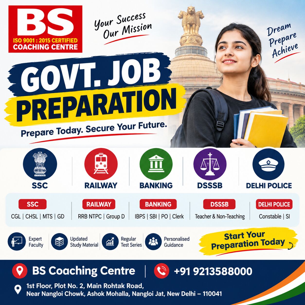 New Delhi, Education, DSSSB PRT Exam Preparation In Nangloi