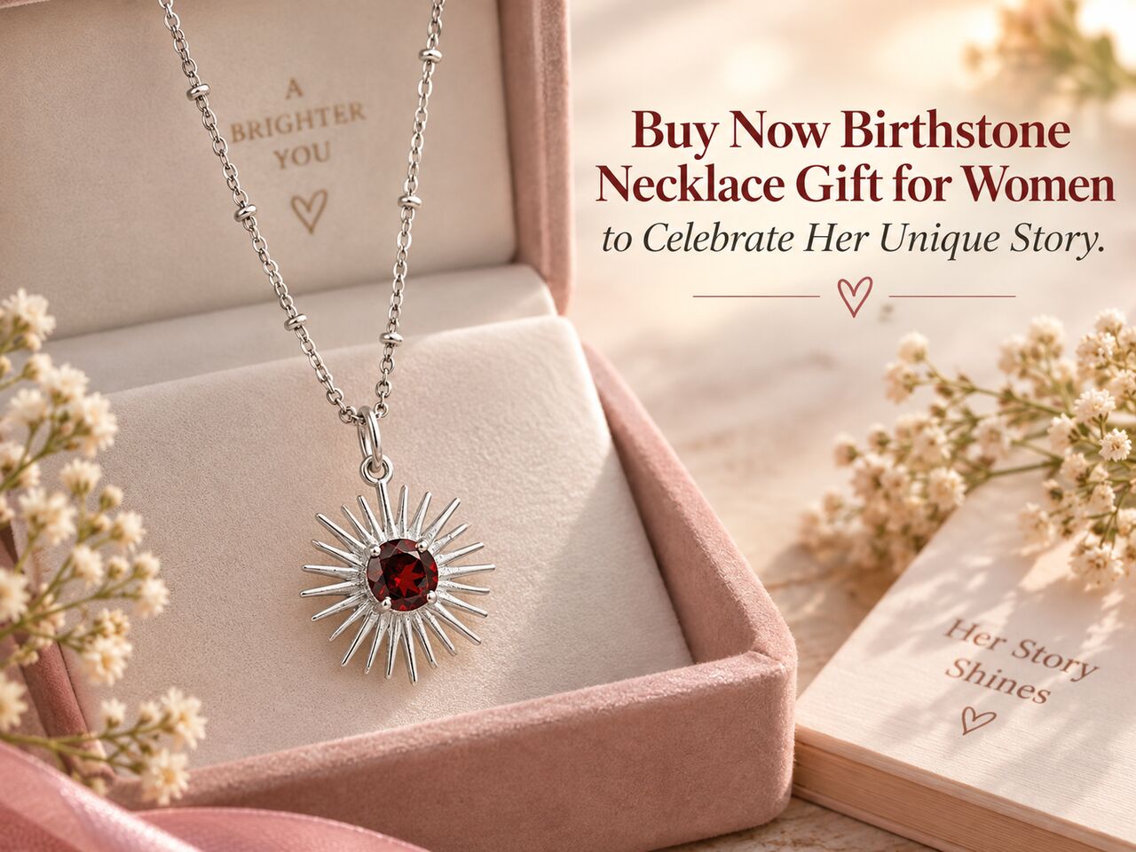 Jaipur, Jewelry, INR 6600,  Buy Now Birthstone Necklace Gift For Women To Celebrate Her Unique Story