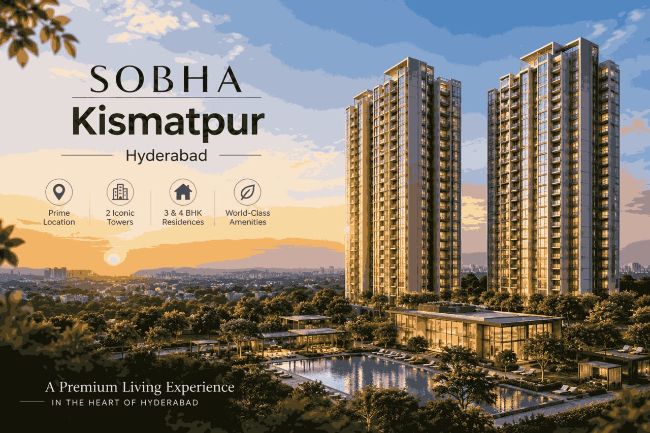 Hyderabad, Real Estate For Sale, INR 25000000,  3 BR,  1300 Sq. Feet,  Sobha Kismatpur | New Launch Residential Project In Hyderabad