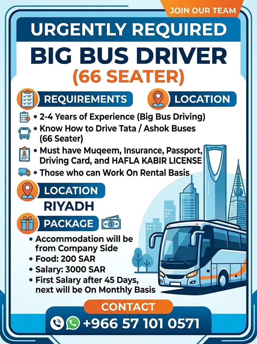 Riyadh, Jobs, Driver Required