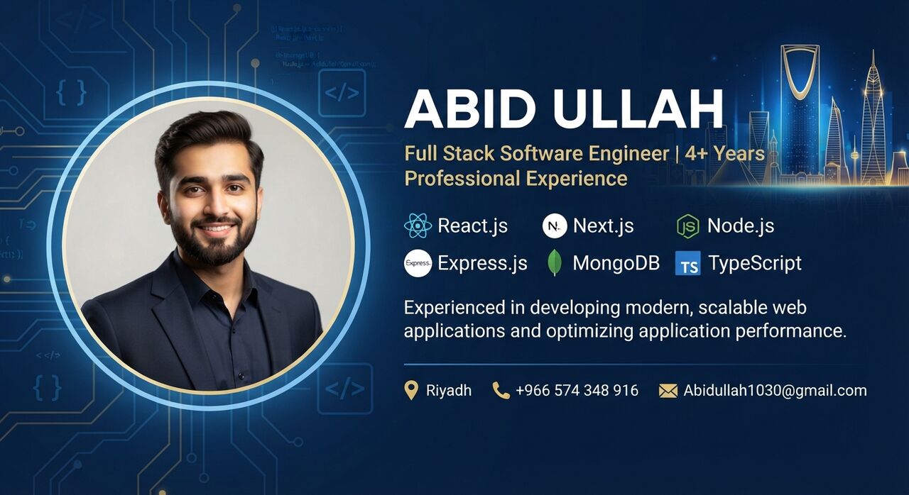 Riyadh, Job Seekers, MERN STACK DEVELOPER &mdash; KSA