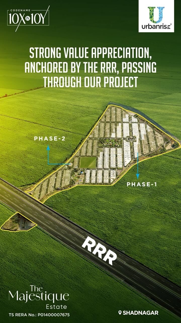 Hyderabad, Residential Plots, INR 23000,  165 Sq. Yard,  Premium Gated Villa Plots Available For Sale Near Shadnagar - Balanagar RRR -Bangaloor HW