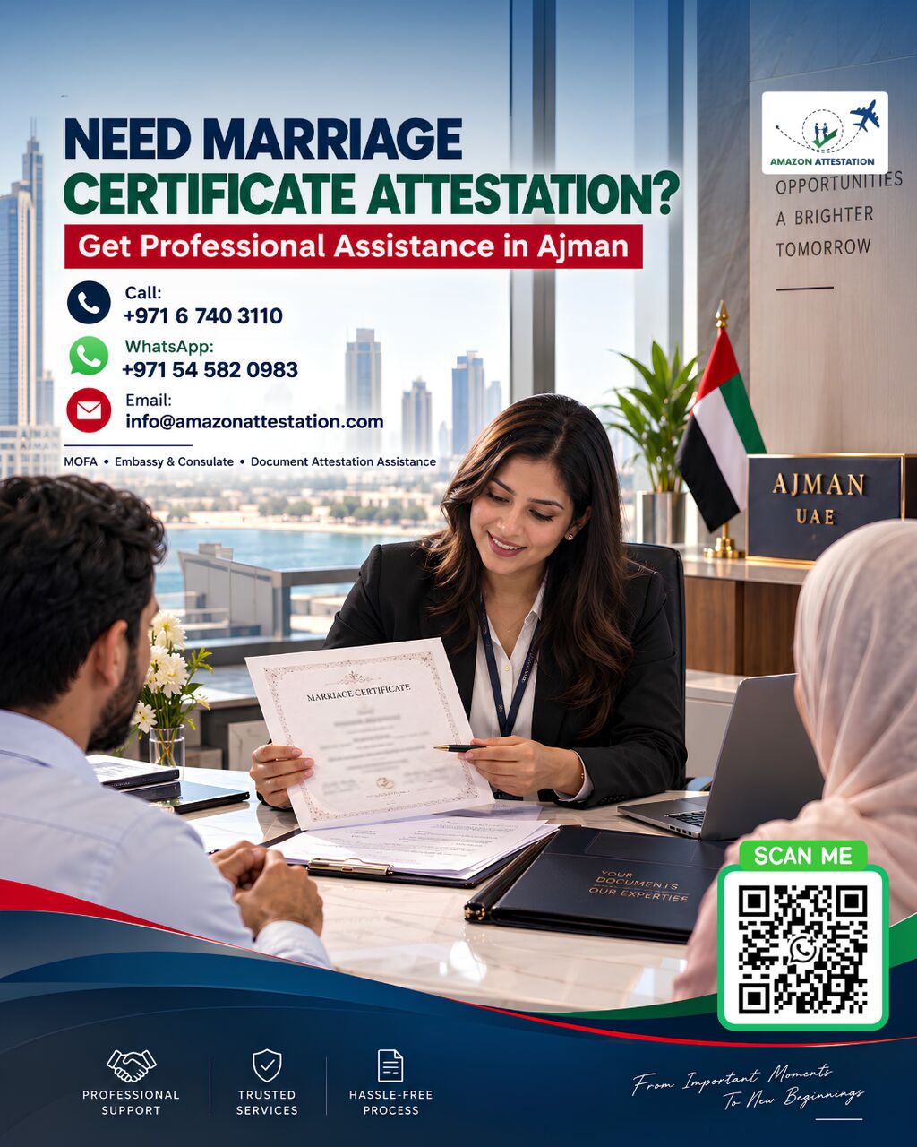 Ajman, Legal, Marriage Certificate Attestation In Ajman, UAE