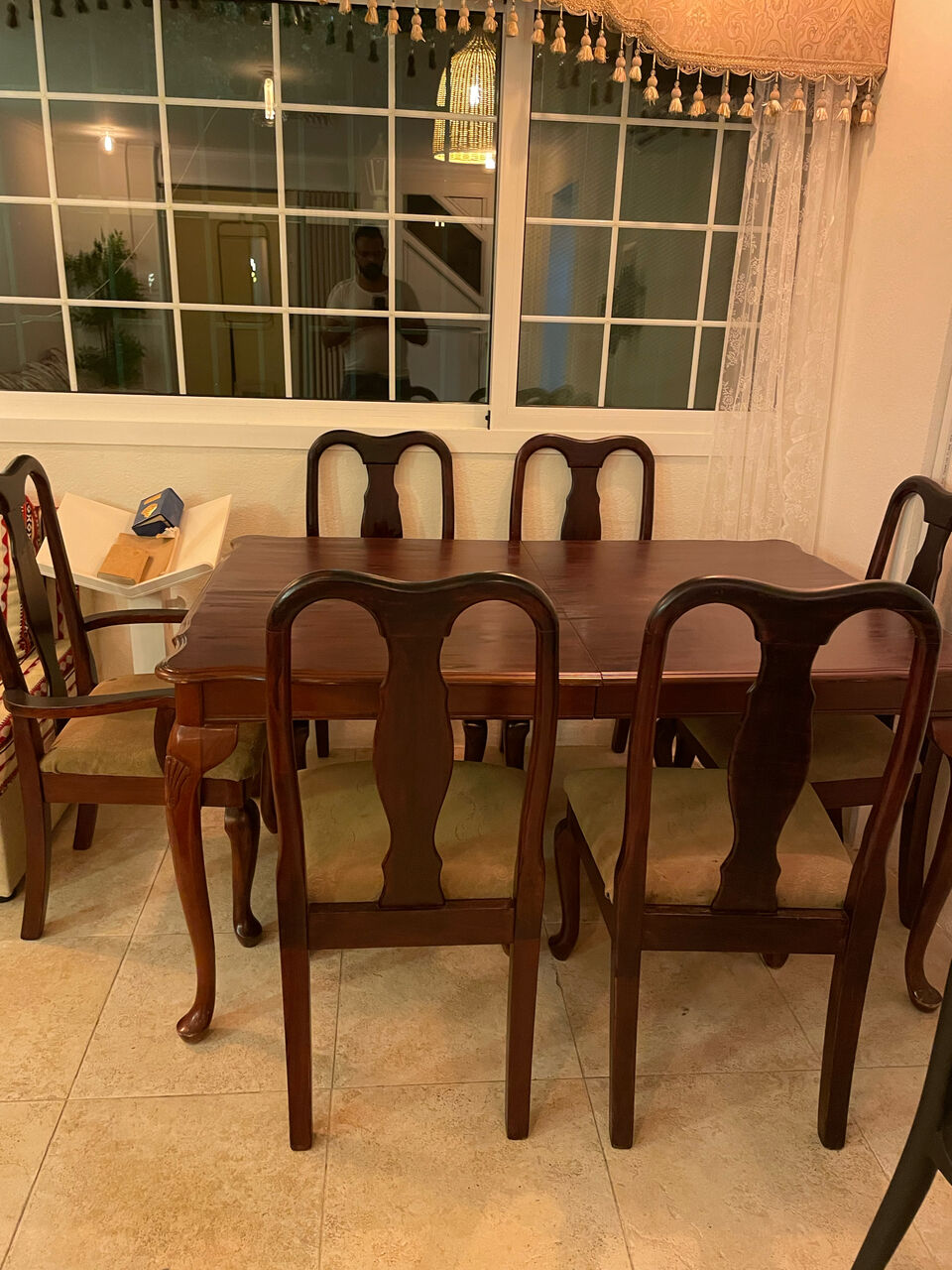Khobar, Household Items, SAR 400,  Premium Wooden Dining Table Set &ndash; 6 Chairs &ndash; Good Condition