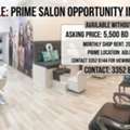 Lady's Salon For Sale