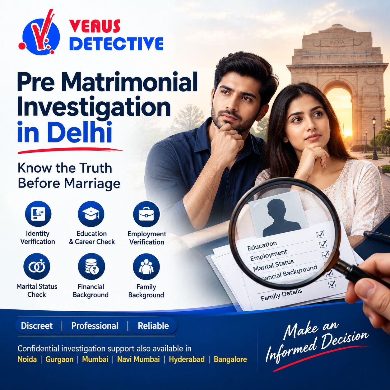 New Delhi, Legal, Private Pre Matrimonial Investigation In Delhi &ndash; Confidential Verification