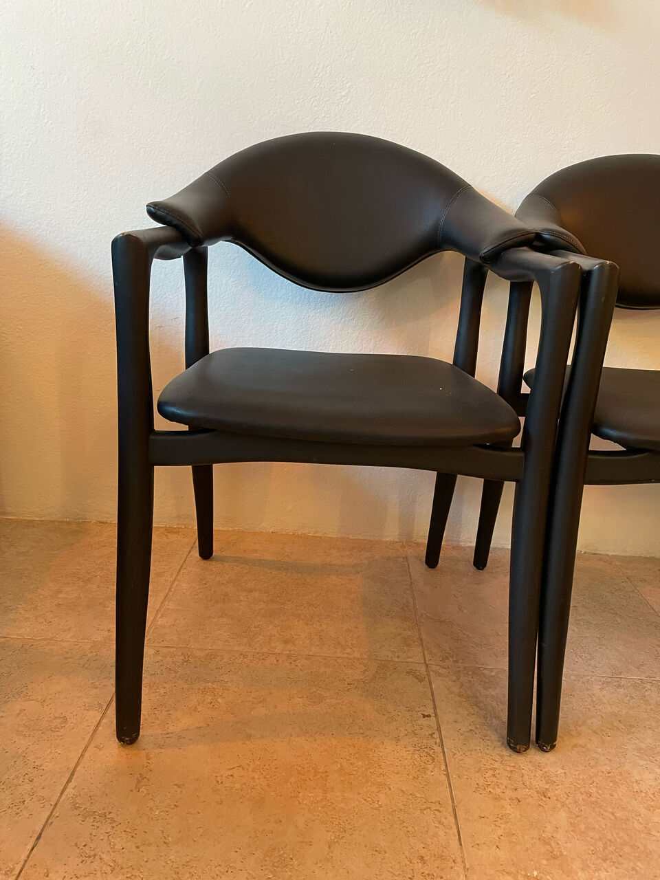 Al Khobar Al Shamalia, Furniture, SAR 100,  Ooden Dining Chairs With Leather Seats &ndash; 4 Available &ndash; SAR 100 Each