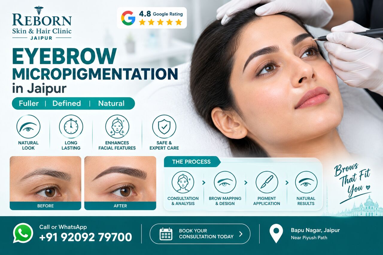 Jaipur, Health & Beauty Items, INR 8000,  Eyebrow Micropigmentation In Jaipur For Sparse Eyebrows