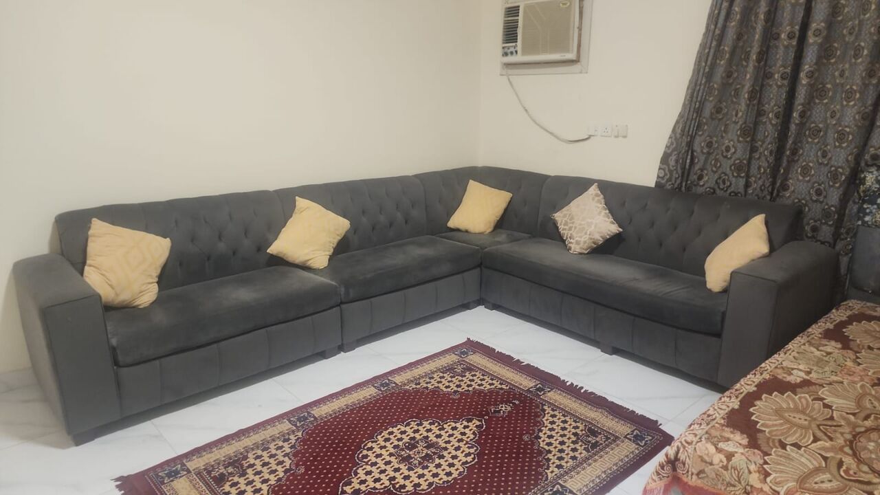Salamah, Household Items, SAR 600150200,  I Want To Sale L Shape Sofa Set +Medium Bed+01 AC