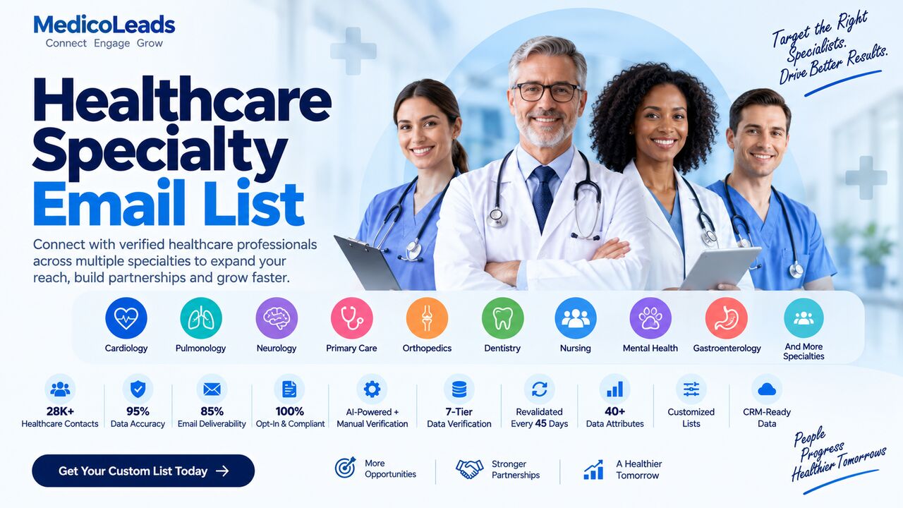 New York, Business, Healthcare Specialty Email List For Targeted Leads