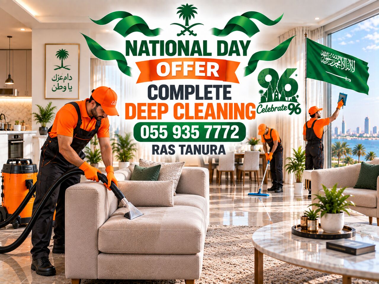 Ras Tanura, Cleaning, 🧡🧡NATIONAL DAY OFFER–COMPLETE DEEP CLEANING RAS TANURA–055 935 7772🧡🧡