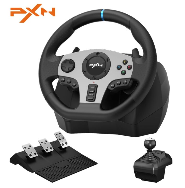 Al Malaz, Video Games, SAR 550,  PXN V9 900 Gaming Steering Wheel + Wheel Mount/Stand