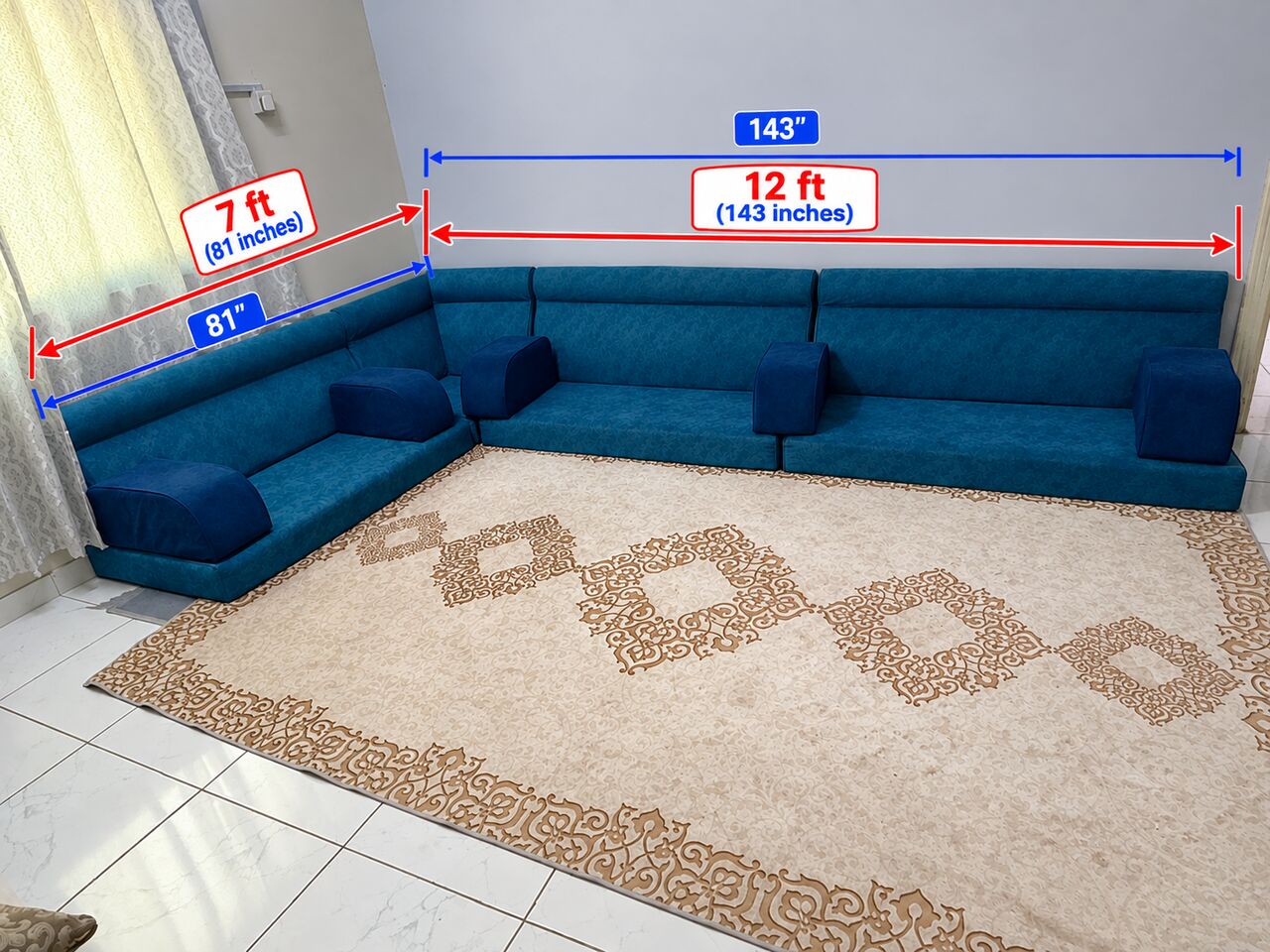 Al Murabba, Furniture, SAR 750,  Majlis Set + Two Seater Sofa Set