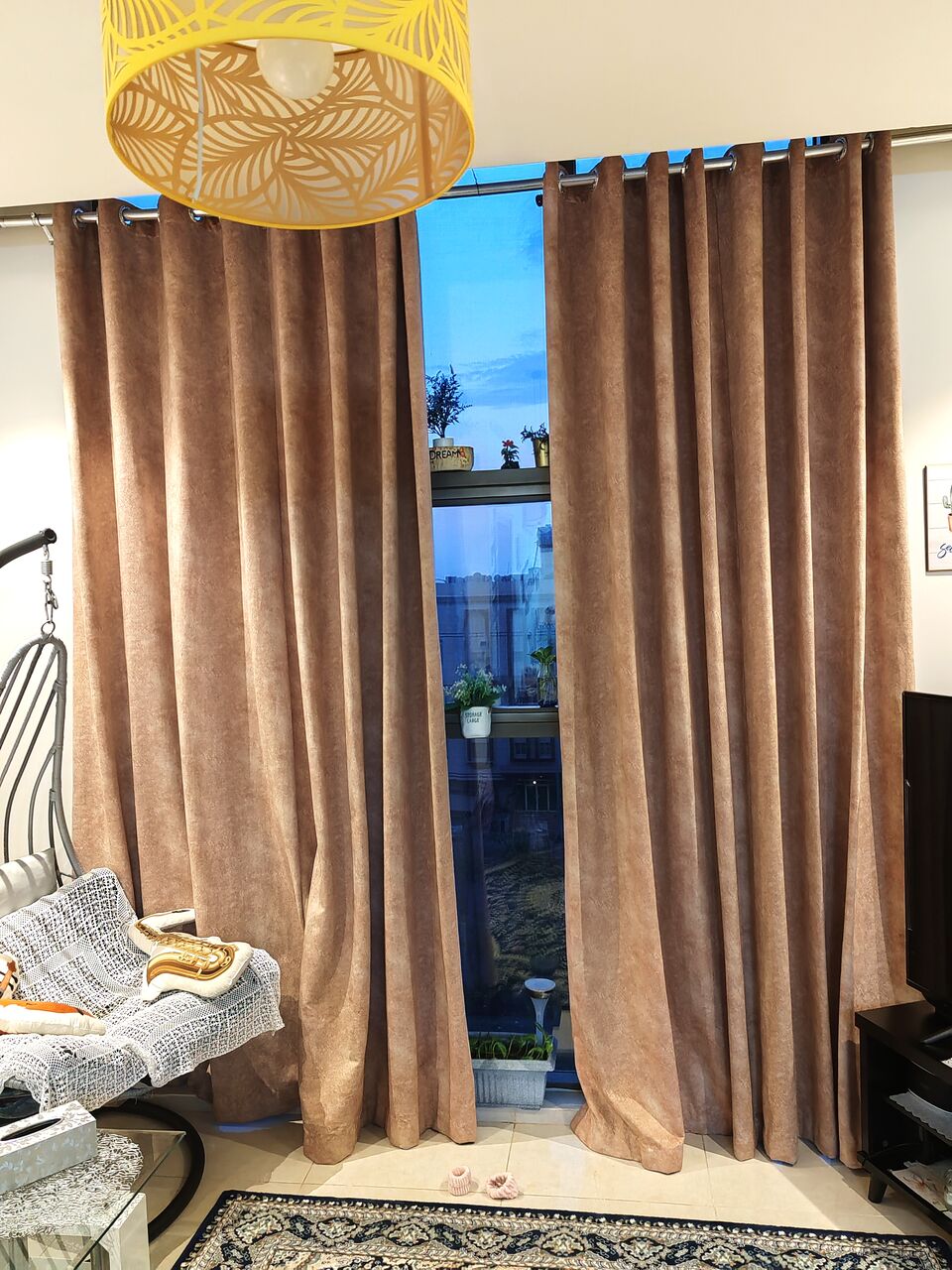 Jeddah, Household Items, SAR 60,  Premium Full-Length Beige / Light Mocha Curtains (Pair)