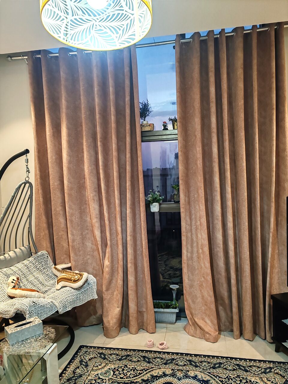 Jeddah, Household Items, SAR 60,  Premium Full-Length Beige / Light Mocha Curtains (Pair)