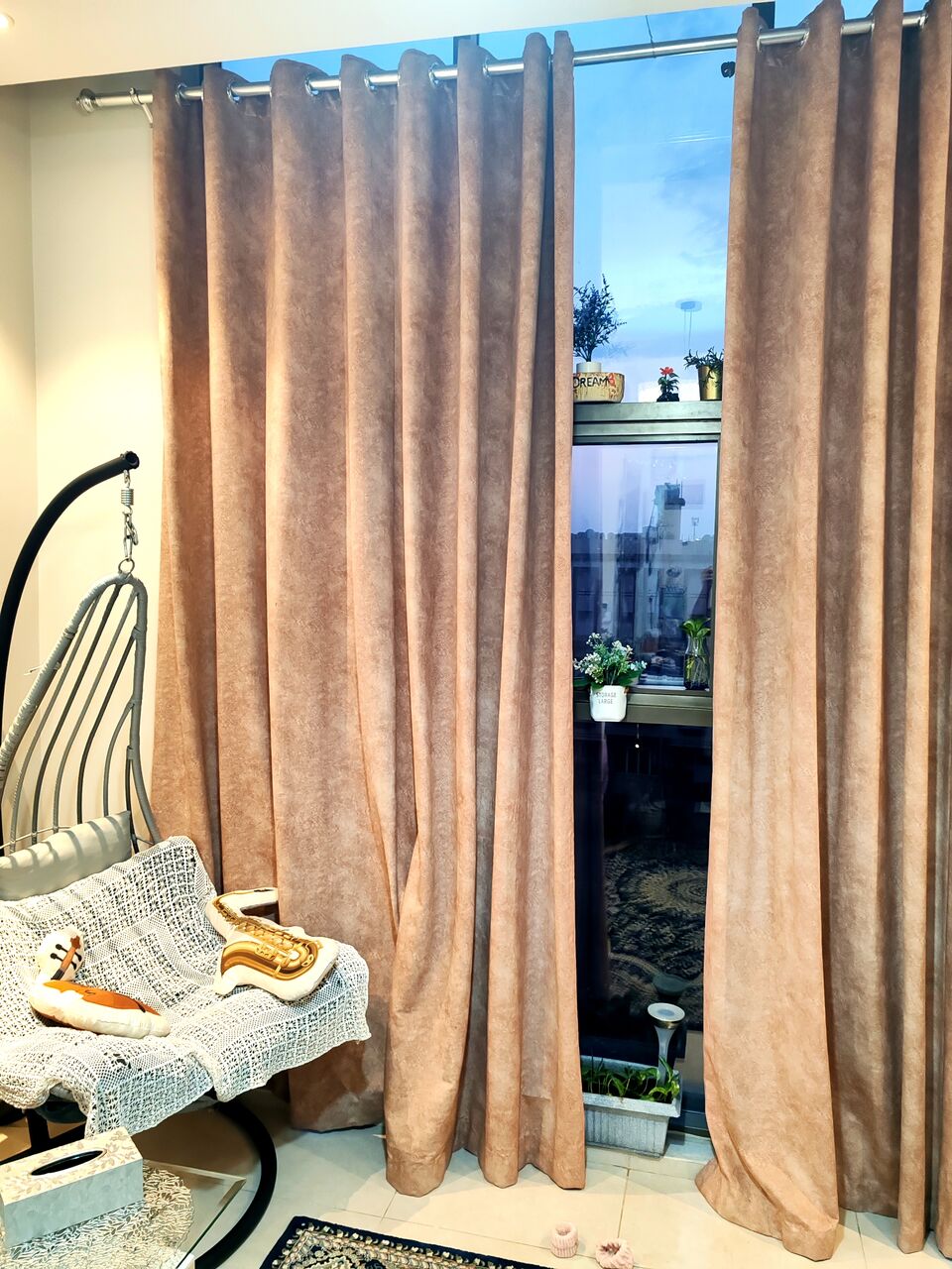 Jeddah, Household Items, SAR 60,  Premium Full-Length Beige / Light Mocha Curtains (Pair)