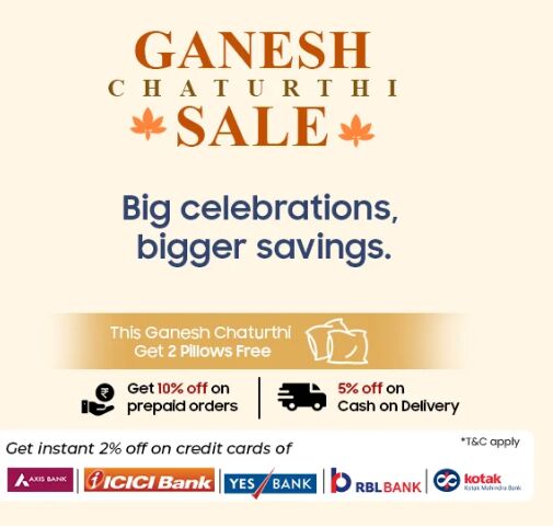 Mumbai, Furniture, INR 9,  Ganesh Chaturthi Offer: Orthopaedic Memory Foam Mattress + 2 Free Pillows