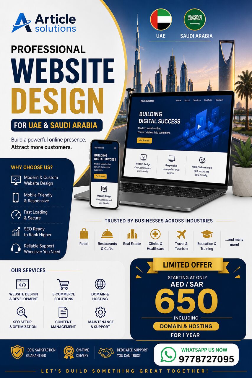 Dubai, Web Design & Development, Professional Website Design For UAE Businesses &ndash; Starting AED 650