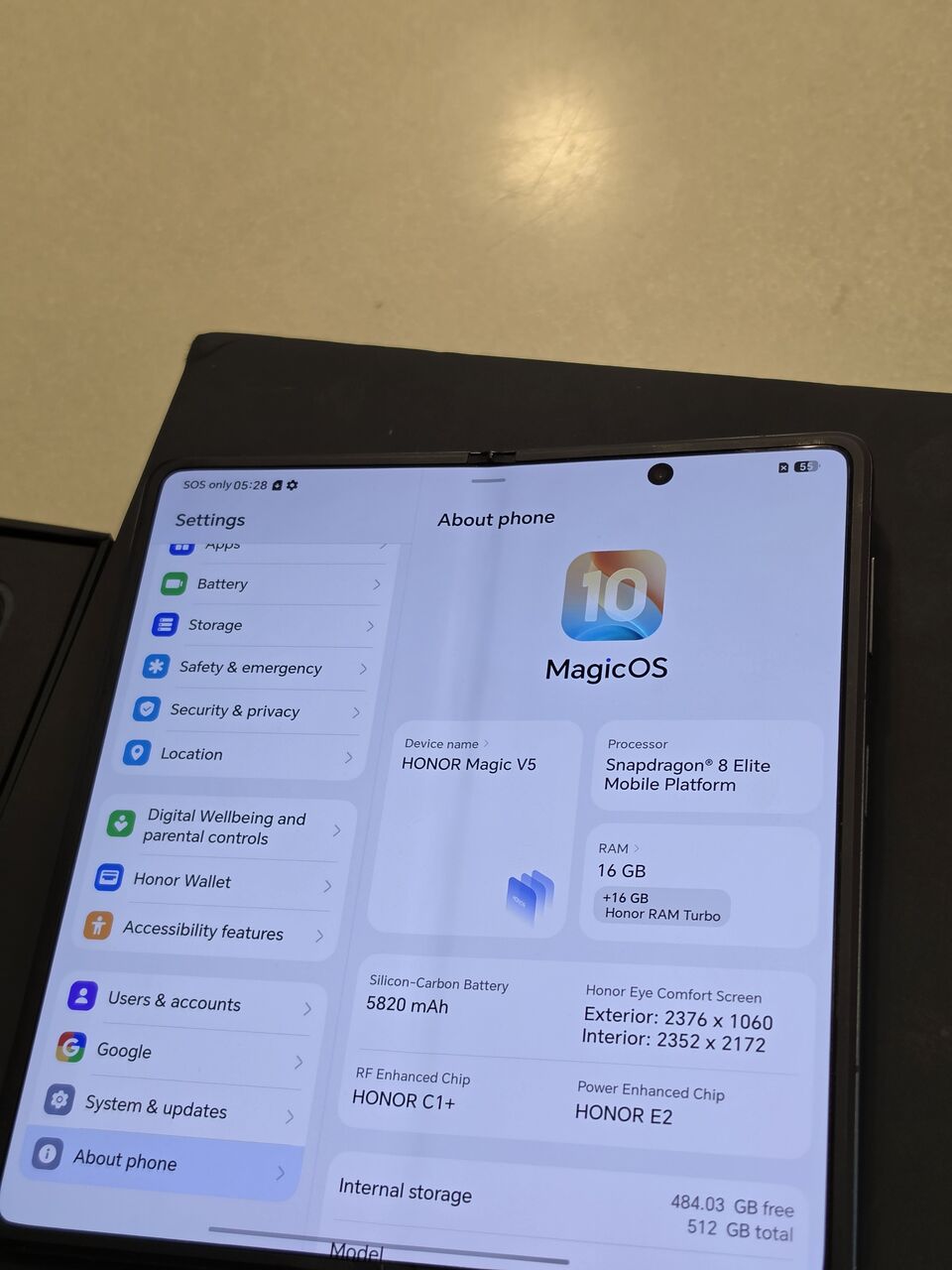 Dammam, Mobile Phones, SAR 3600,  Honor Magic V5 512 GB